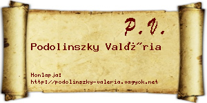 Podolinszky Valéria névjegykártya